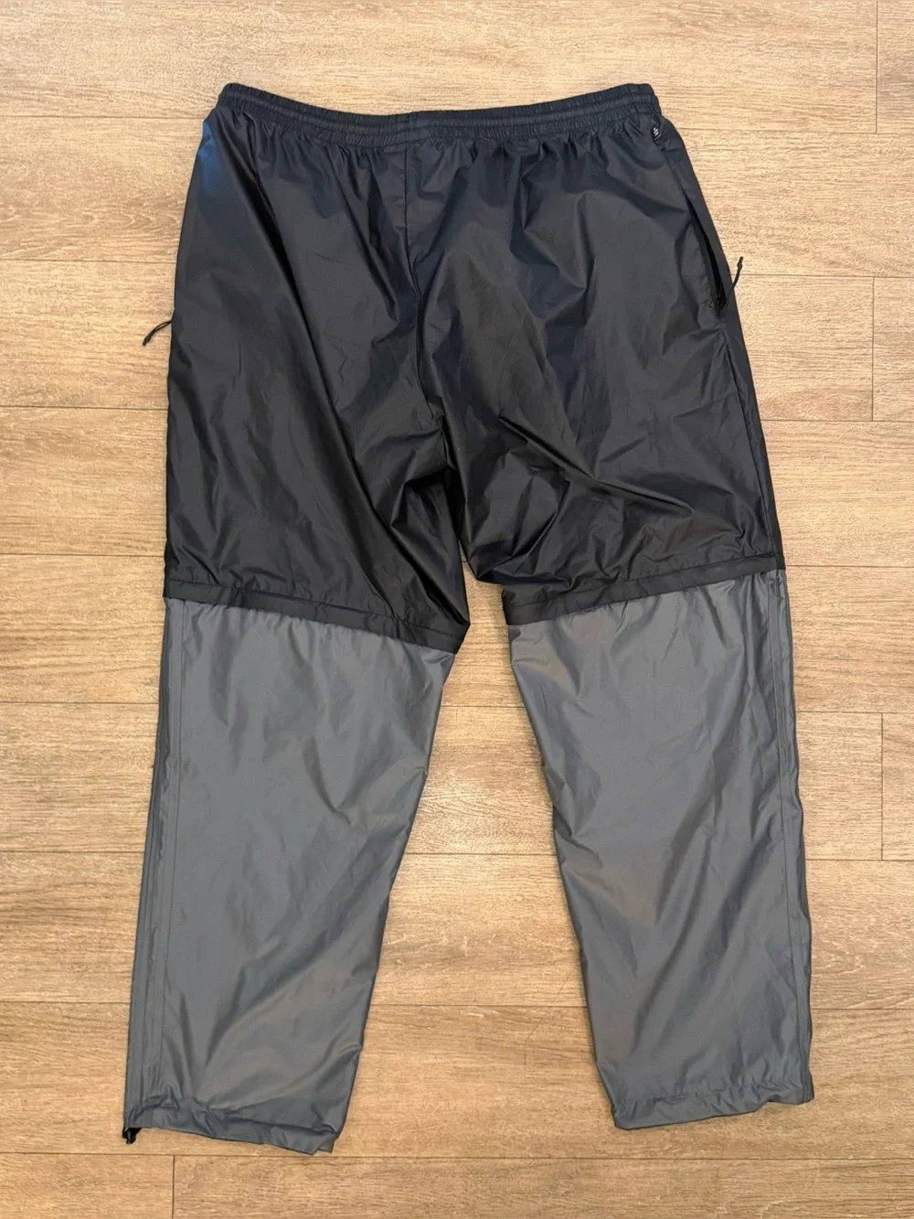 adidas Two-Tone Black and Gray Windbreaker Joggers